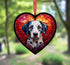 Dalmatian Stained Glass Effect Heart Suncatcher